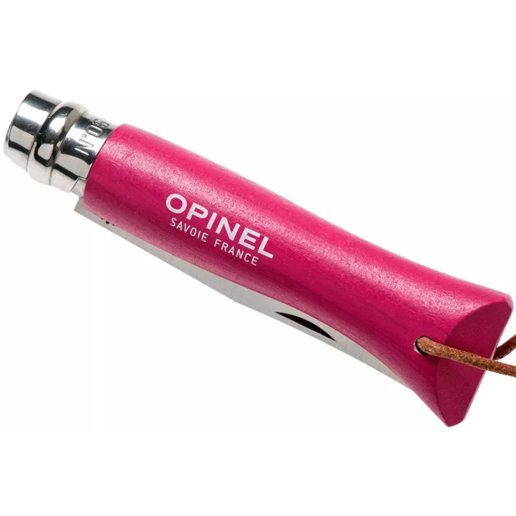 Opinel #6 Stainless Steel Bushwhacker Trekking Folding Pocket Knife (Raspberry)
