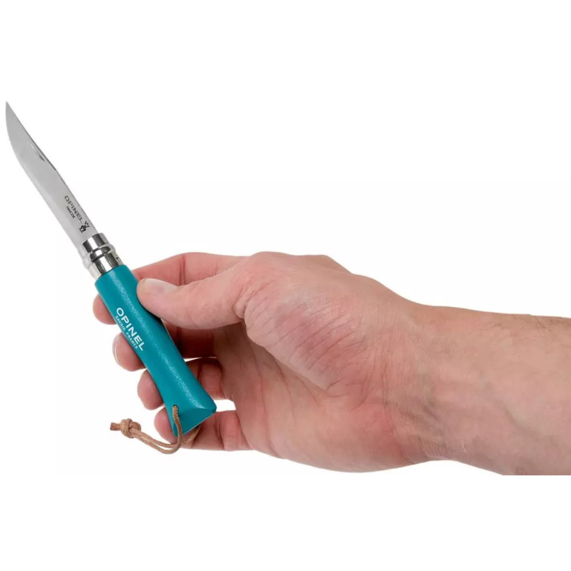Opinel #6 Stainless Steel Bushwhacker Trekking Folding Pocket Knife (Turquoise)