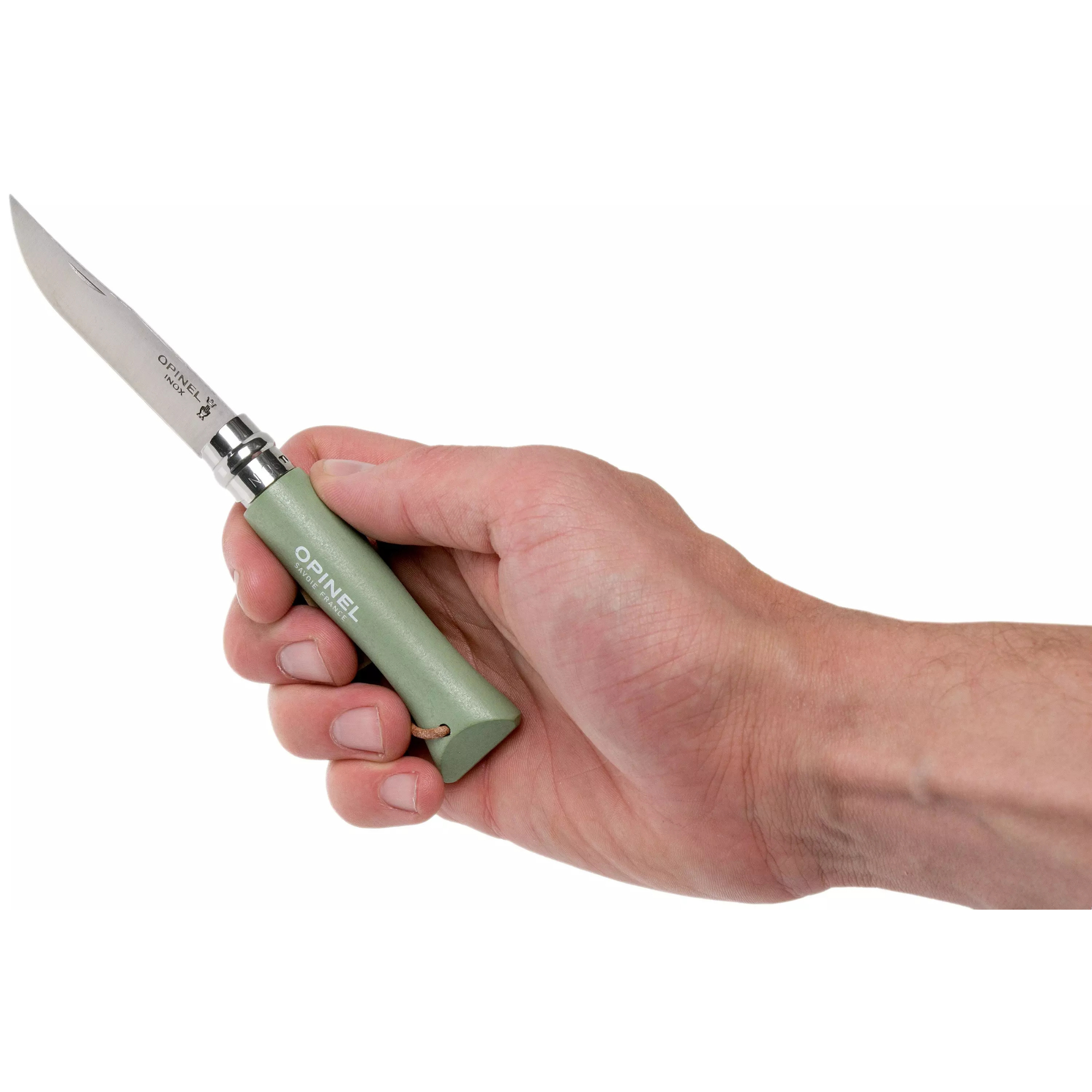 Opinel #6 Stainless Steel Bushwhacker Trekking Folding Pocket Knife (Sage)