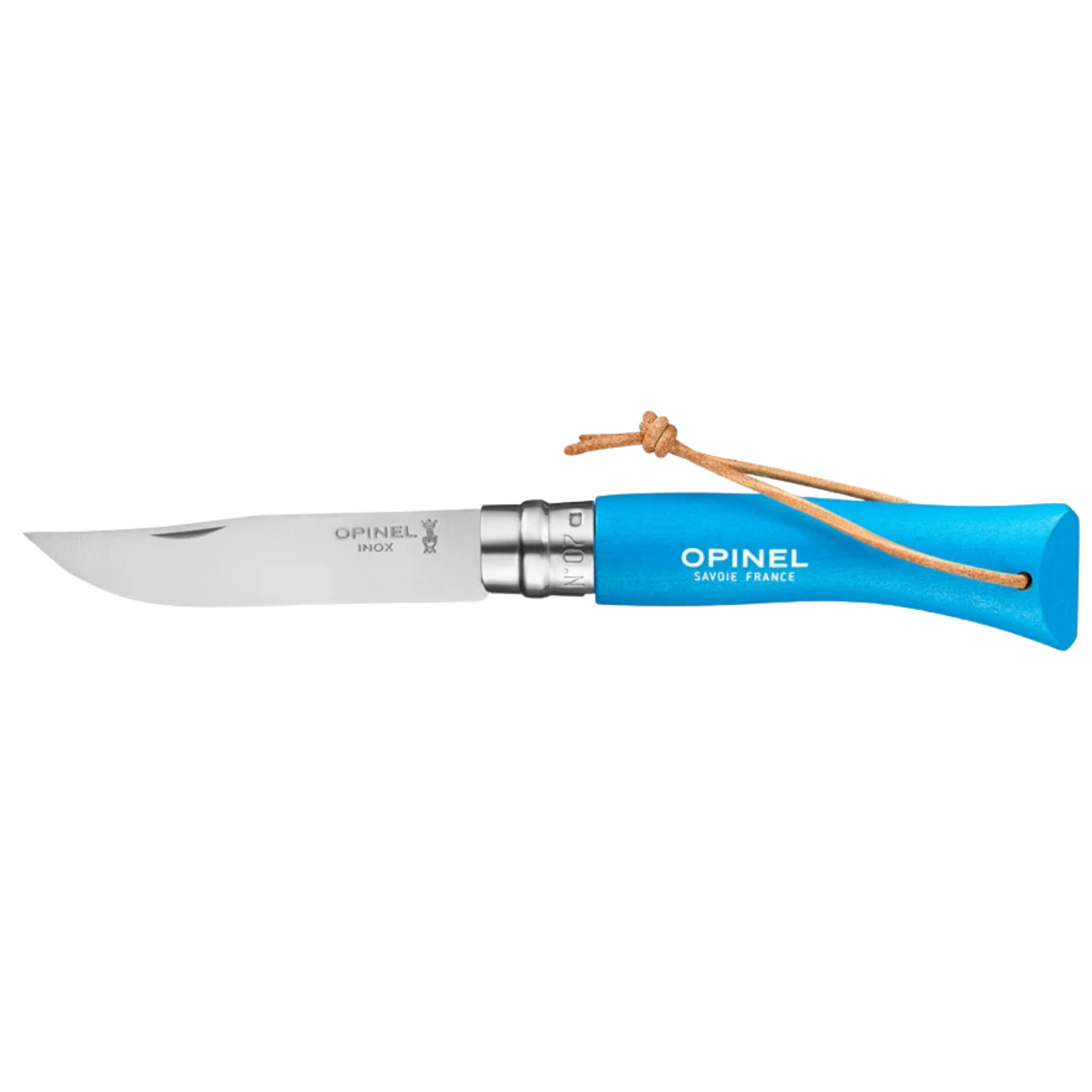 Opinel #7 Stainless Steel Bushwhacker Trekking Folding Pocket Knife (Cyan Blue)