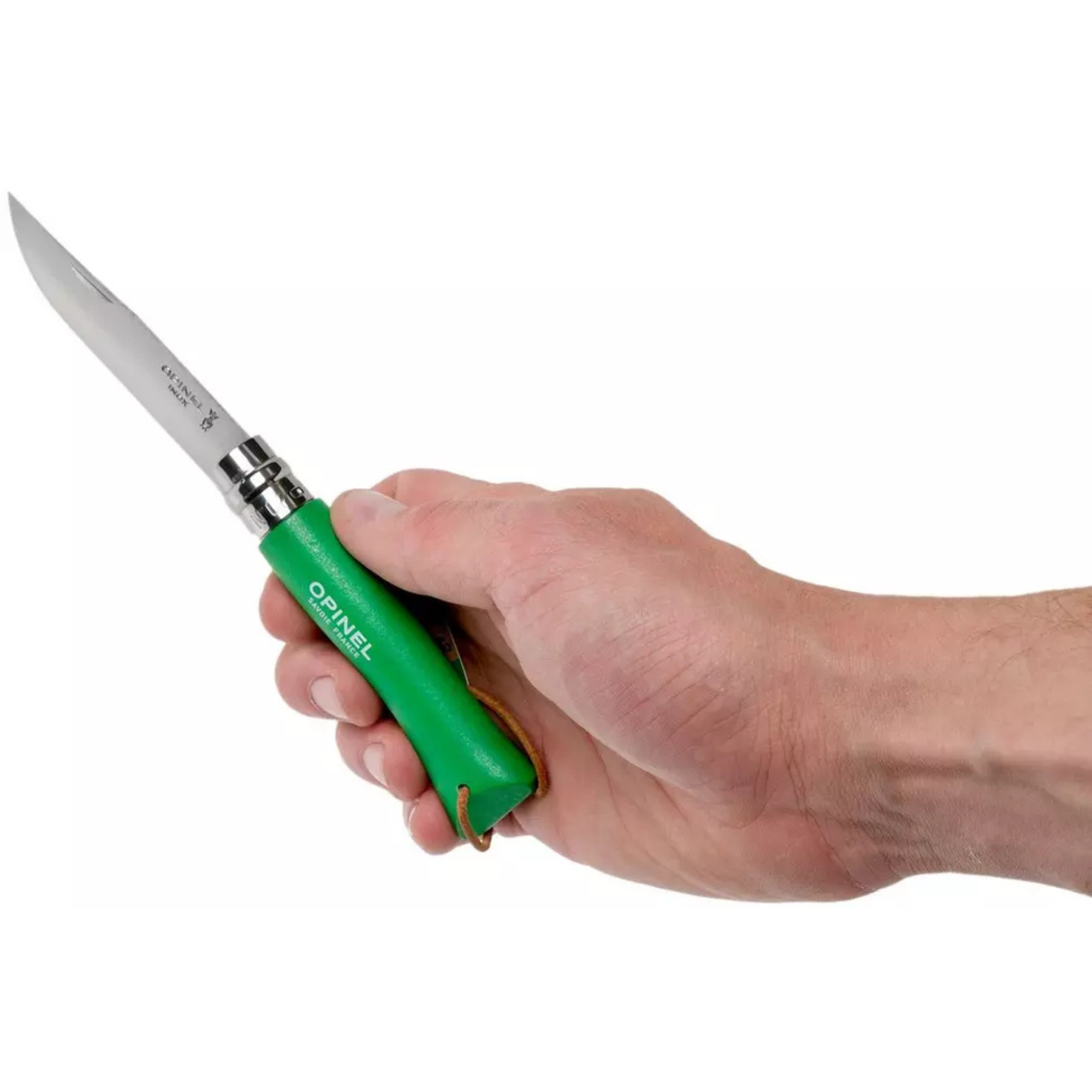 Opinel #7 Stainless Steel Bushwhacker Trekking Folding Pocket Knife (Meadow Green)