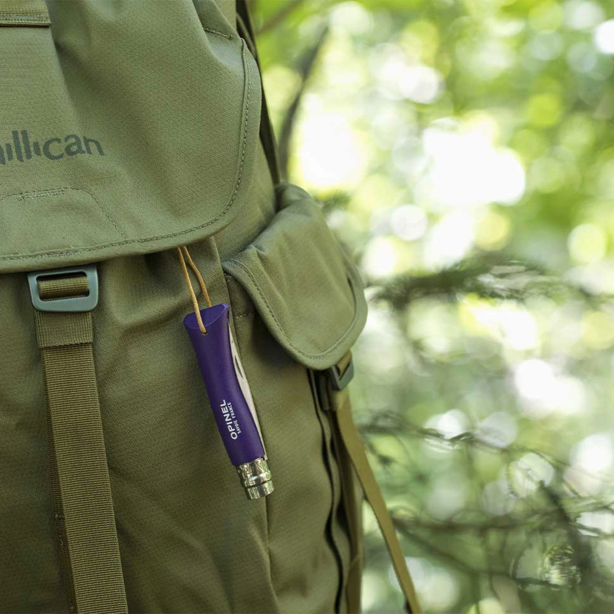 Opinel #7 Stainless Steel Bushwhacker Trekking Folding Pocket Knife (Purple)