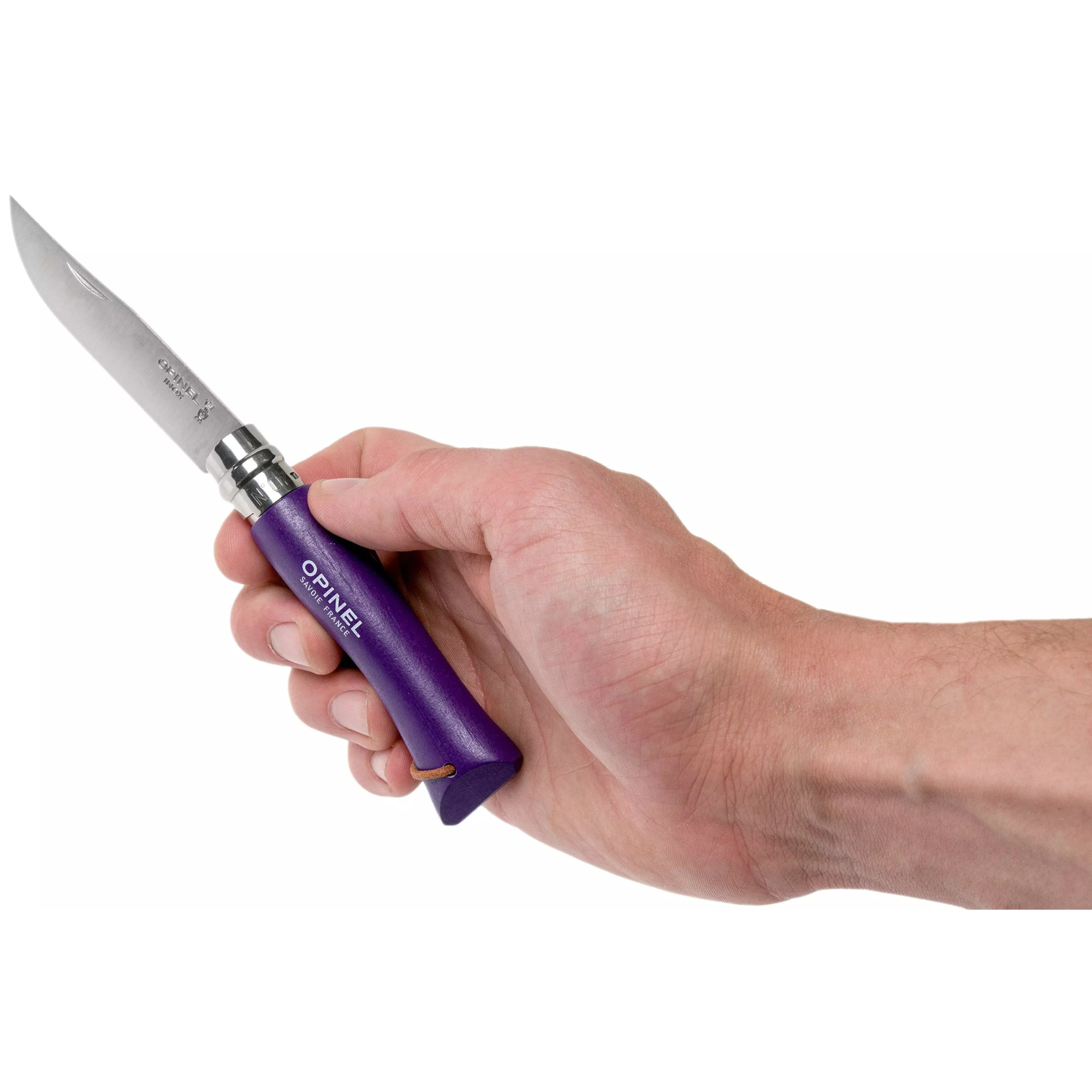 Opinel #7 Stainless Steel Bushwhacker Trekking Folding Pocket Knife (Purple)