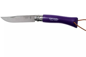 Opinel #7 Stainless Steel Trekking Folding Pocket Knife (Purple)