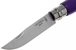 Opinel #7 Stainless Steel Trekking Folding Pocket Knife (Purple)