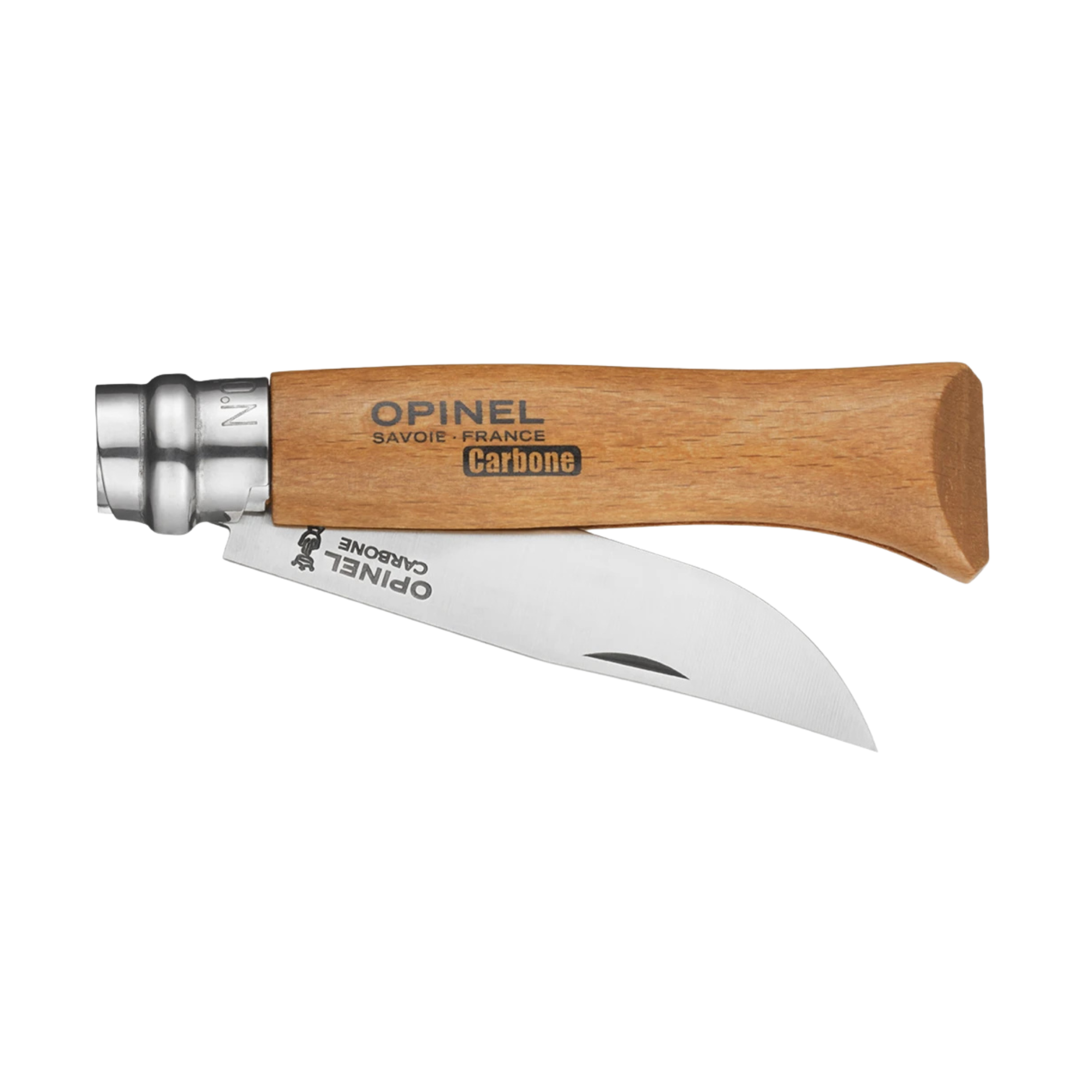 Opinel #8 Carbon Blade Folding Pocket Knife (Blister Packed)