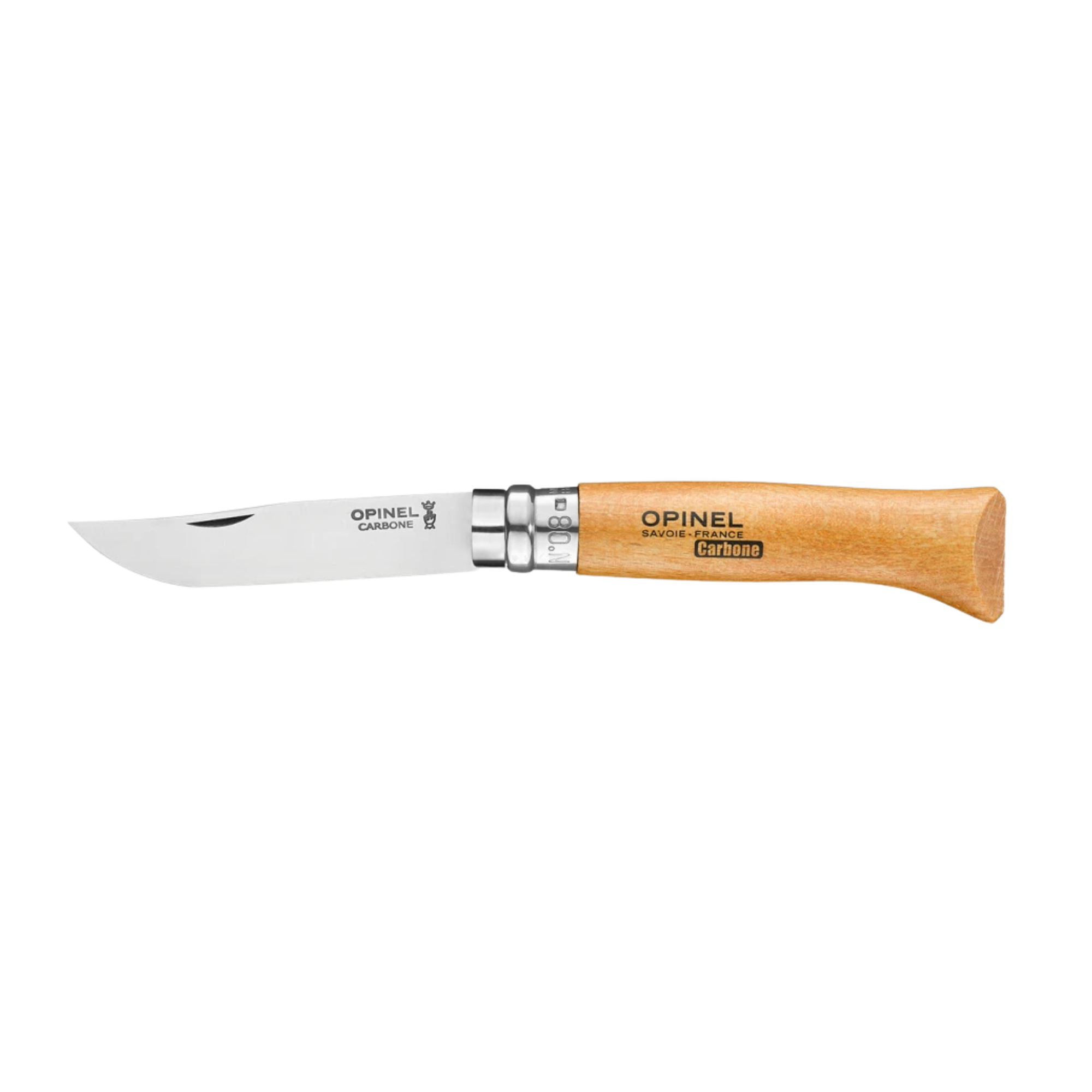 Opinel #8 Carbon Blade Folding Pocket Knife (Blister Packed)