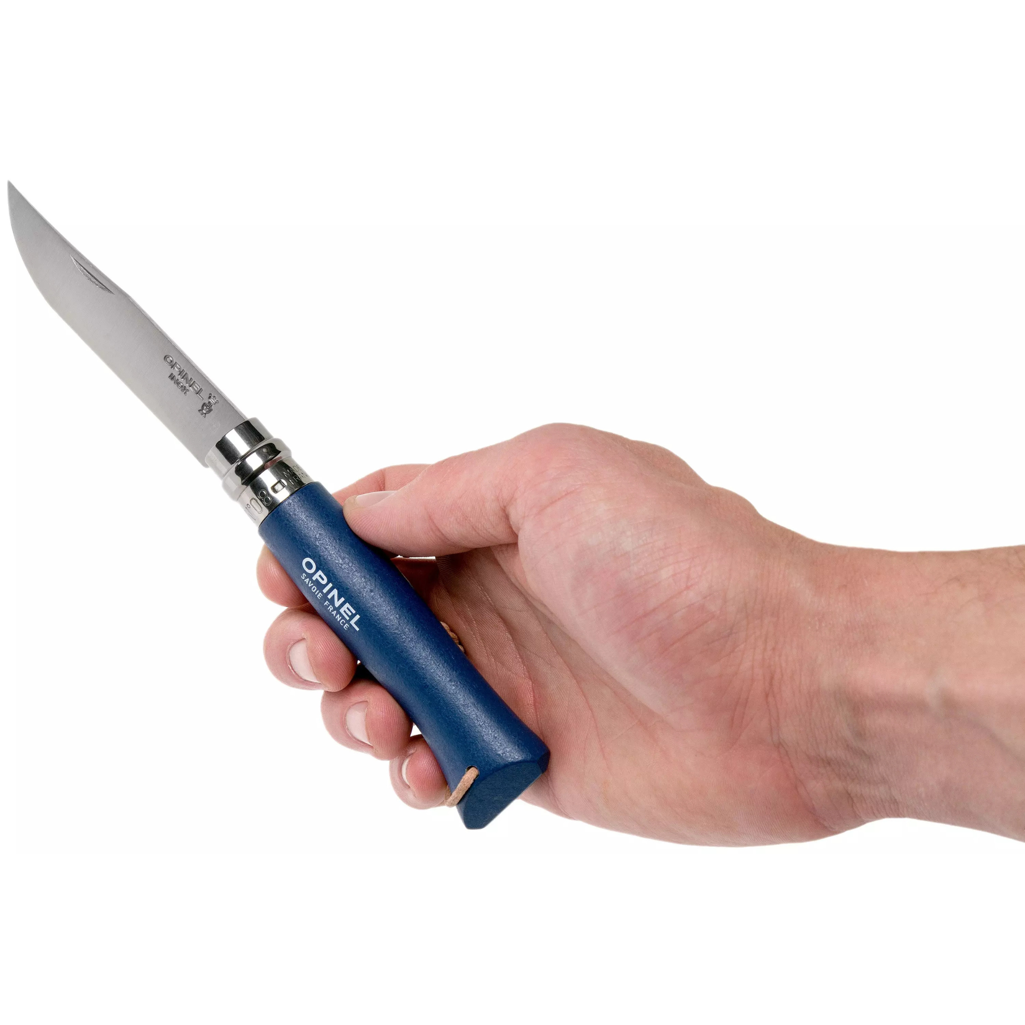 Opinel #8 Stainless Steel Bushwhacker Trekking Folding Pocket Knife (Dark Blue)
