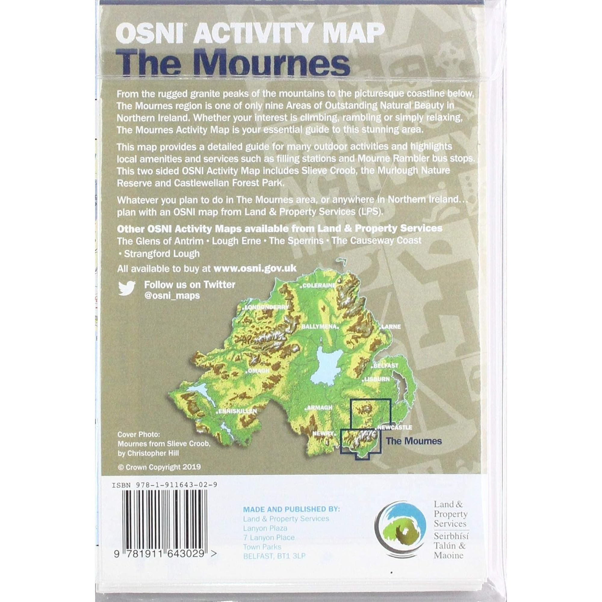 Ordnance Survey of Northern Ireland Activity Map - The Mourne Mountains (1:25 000)