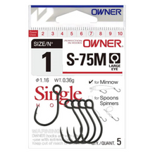 Load image into Gallery viewer, Owner S-75M Single Lure Hook (#2/0)(5 Pack)
