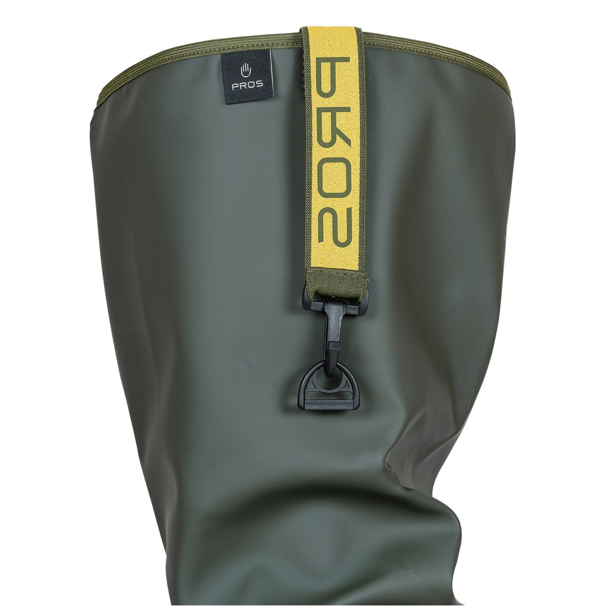 Pros Unisex PVC/Polyester Bootfoot Thigh Waders (Olive Green)