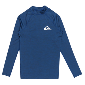 Quiksilver Junior Everyday UPF50 Long Sleeve Rash Top (Monaco Blue Heather)