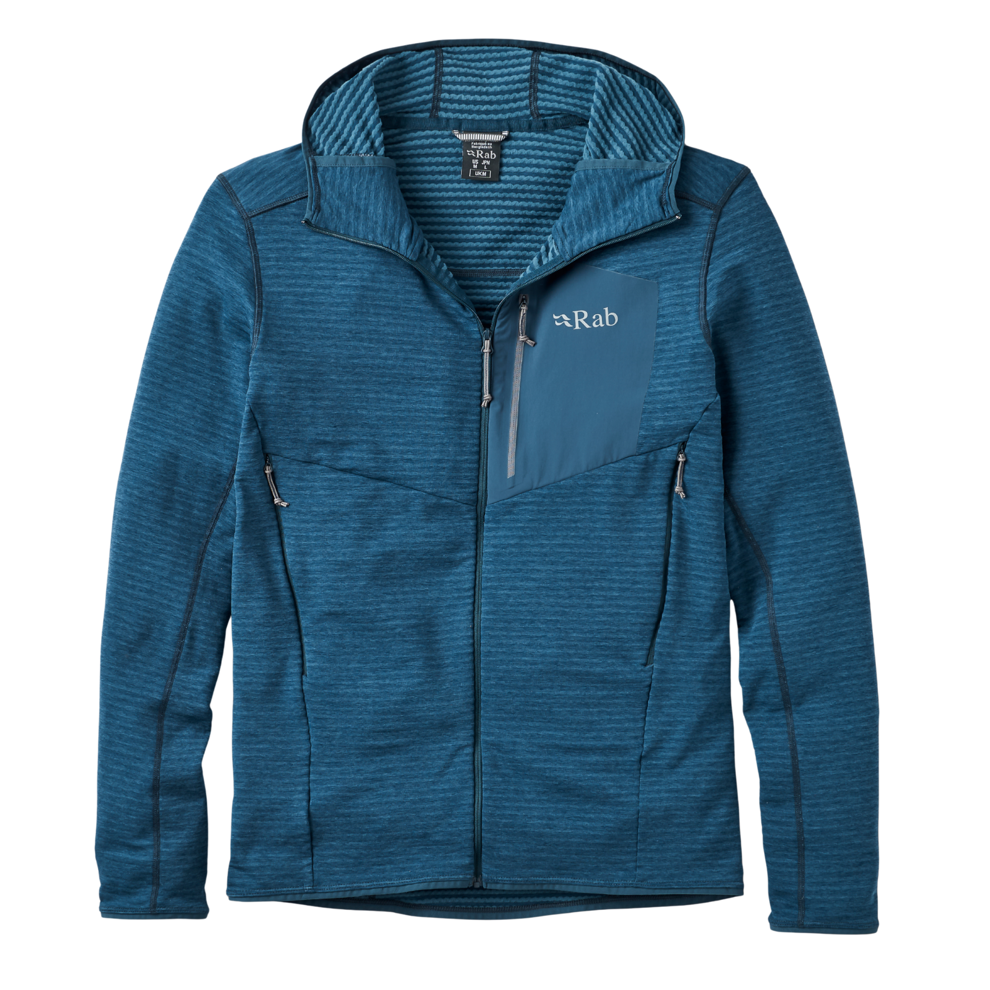 Rab Men's Ascendor Light Hooded Full Zip Fleece (Tempest Blue)