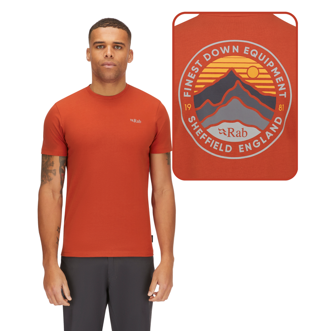 Rab Men's Basecamp 3 Peaks Short Sleeve Tee (Red Clay)