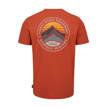 Load image into Gallery viewer, Rab Men&#39;s Basecamp 3 Peaks Short Sleeve Tee (Red Clay)
