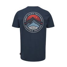 Load image into Gallery viewer, Rab Men&#39;s Basecamp 3 Peaks Short Sleeve Tee (Tempest Blue)
