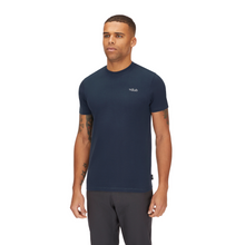 Load image into Gallery viewer, Rab Men&#39;s Basecamp 3 Peaks Short Sleeve Tee (Tempest Blue)
