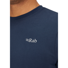 Load image into Gallery viewer, Rab Men&#39;s Basecamp 3 Peaks Short Sleeve Tee (Tempest Blue)
