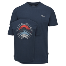 Load image into Gallery viewer, Rab Men&#39;s Basecamp 3 Peaks Short Sleeve Tee (Tempest Blue)
