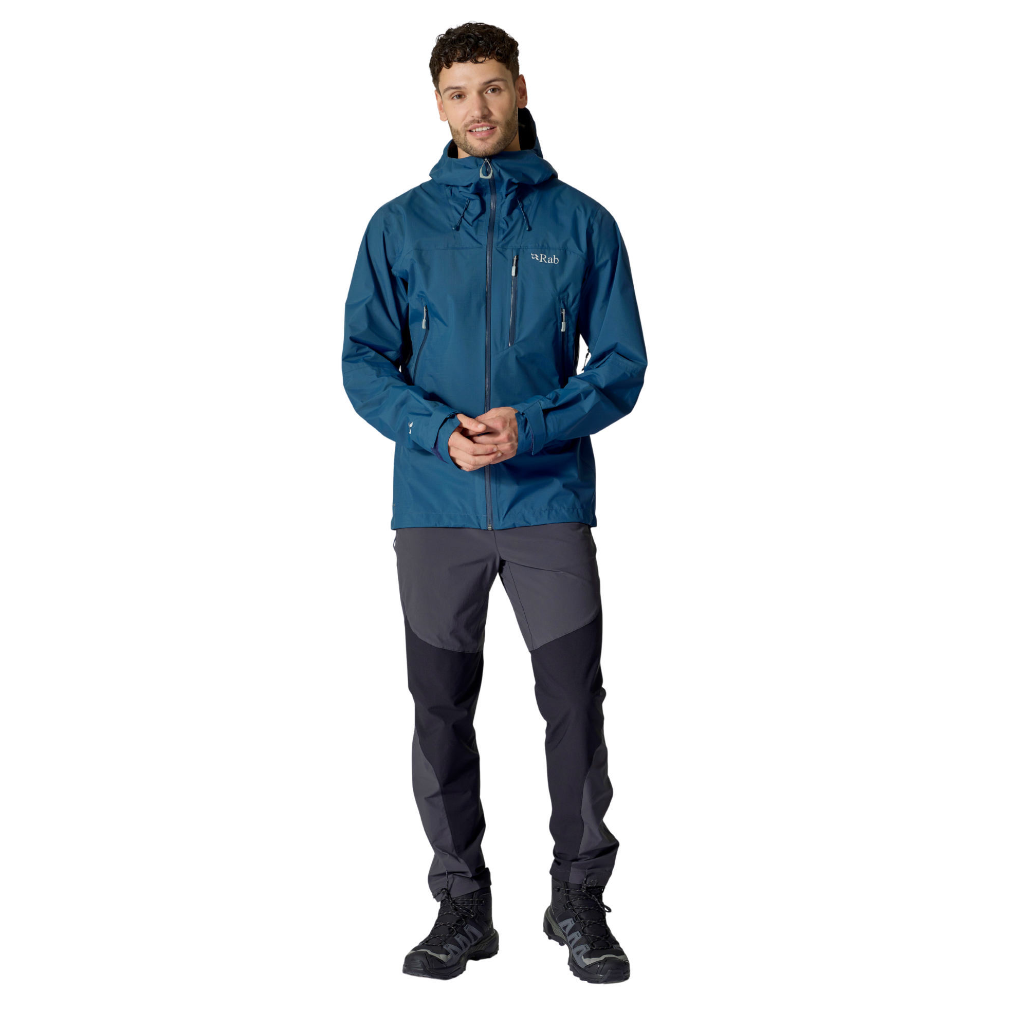 Rab Men's Downpour Mountain 2.5L Waterproof Jacket (Tempest Blue)