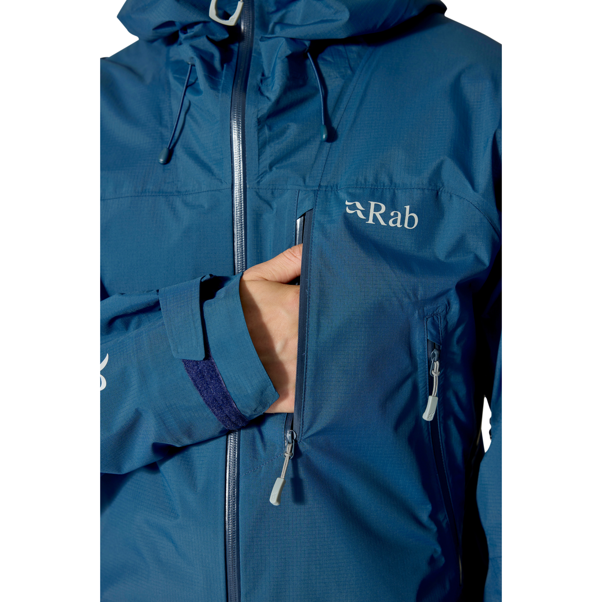 Rab Men's Downpour Mountain 2.5L Waterproof Jacket (Tempest Blue)