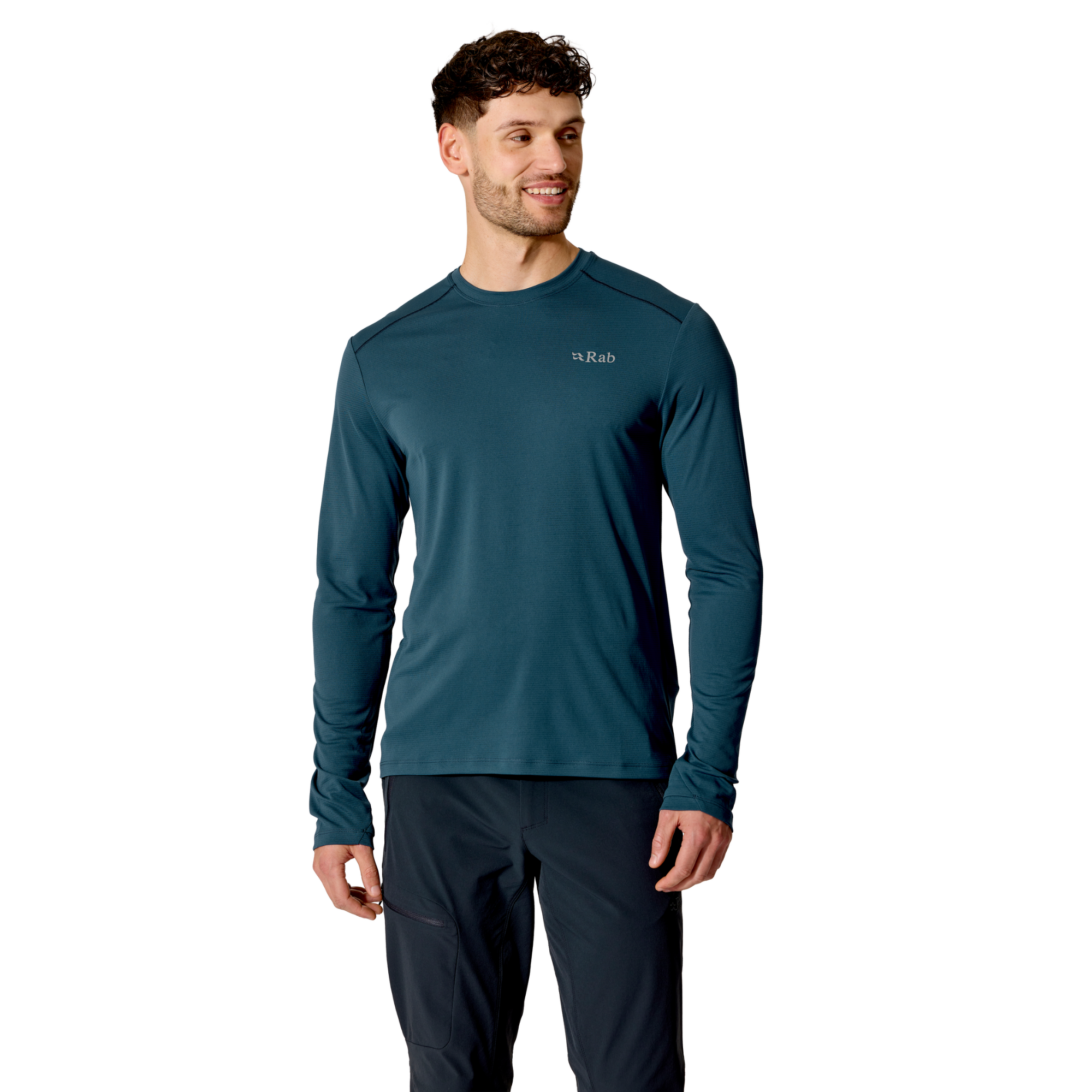 Rab Men's Force Long Sleeve UPF40 Technical Tee (Tempest Blue)