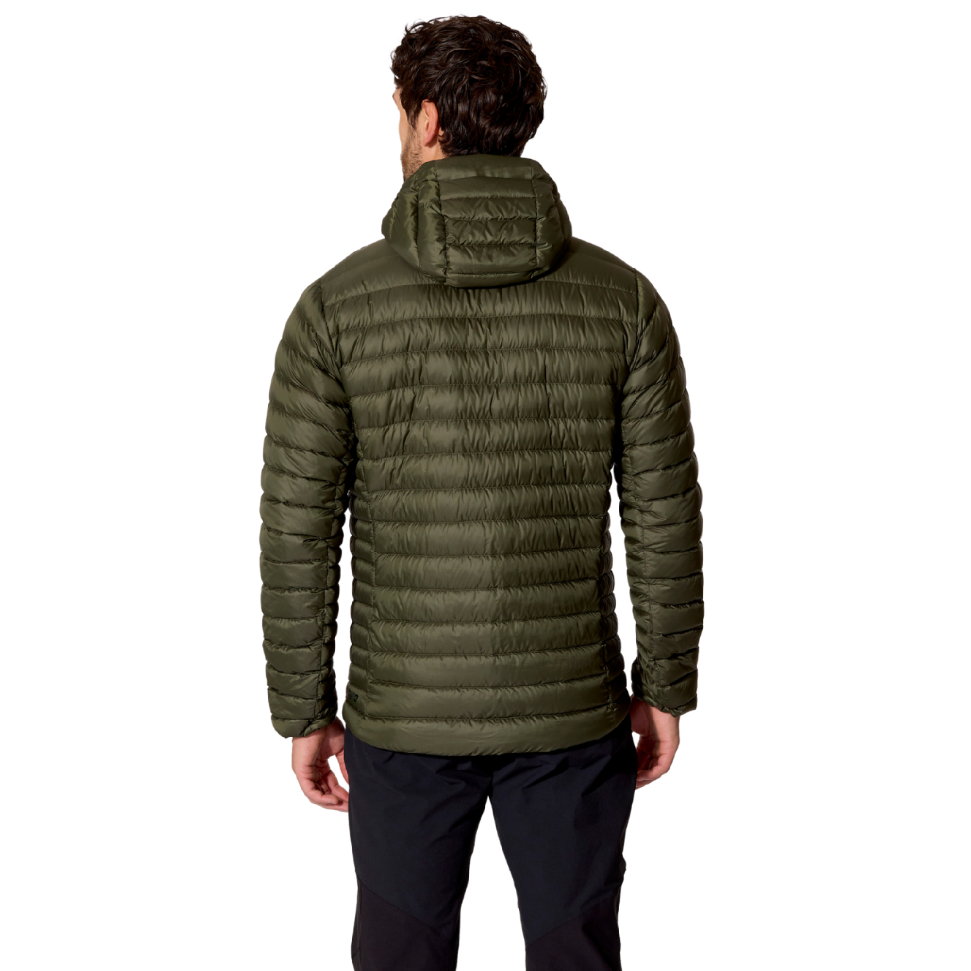 Rab Men's Microlight Alpine Hooded Down Insulated Jacket Army ARM QDB-92
