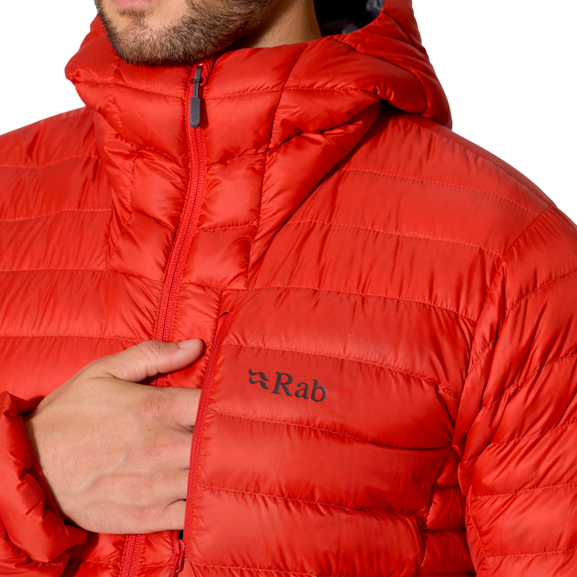 Rab Men's Microlight Alpine Hooded Down Insulated Jacket Dark Horizon DKH QDB-92