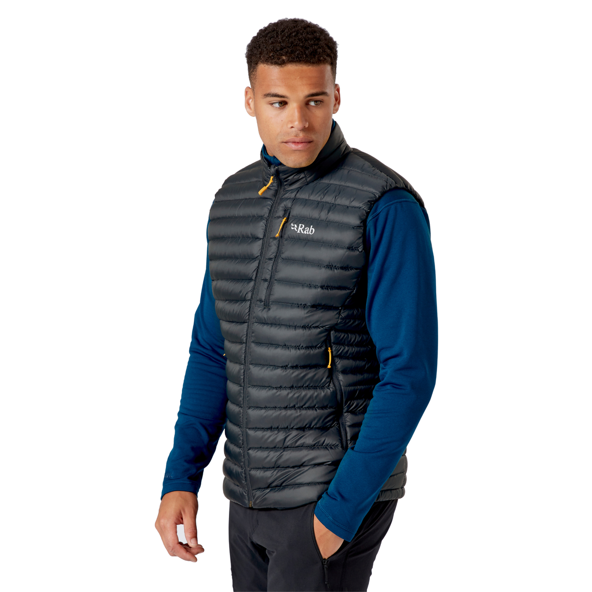 Rab Men's Microlight Down Insulated Body Warmer Vest BE Beluga QDB-18