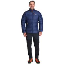 Load image into Gallery viewer, Rab Men&#39;s Microlight Insulated Down Jacket (Deep Ink/Marmalade)
