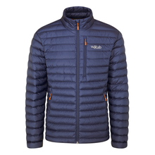 Load image into Gallery viewer, Rab Men&#39;s Microlight Insulated Down Jacket (Deep Ink/Marmalade)

