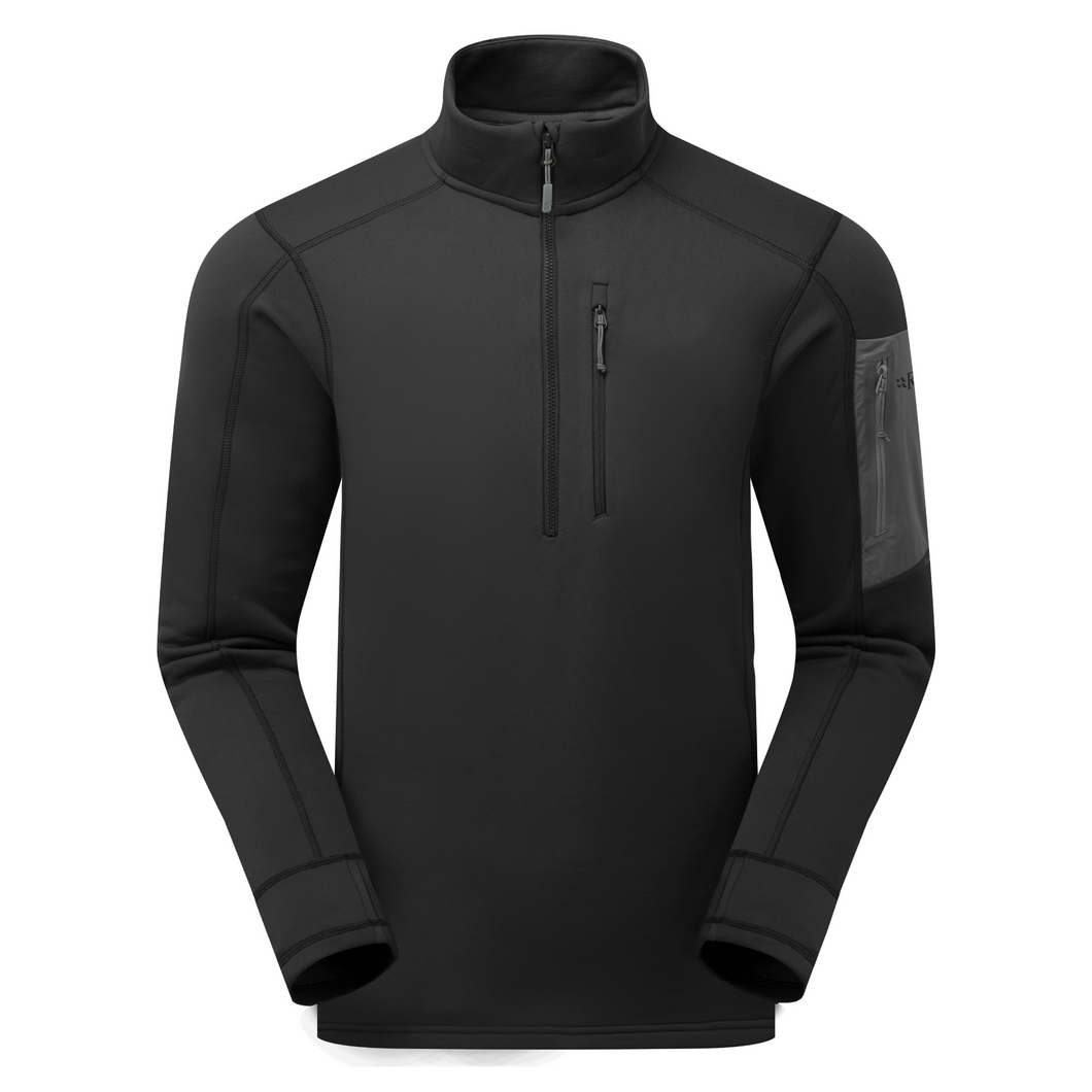 Rab Men's Modulus Pull-On Half Zip Fleece Top (Black)