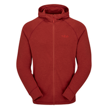 Load image into Gallery viewer, Rab Men&#39;s Nexus Full Zip Hooded Fleece (Tuscan Red)
