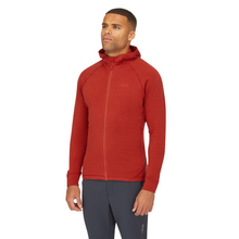 Load image into Gallery viewer, Rab Men&#39;s Nexus Full Zip Hooded Fleece (Tuscan Red)
