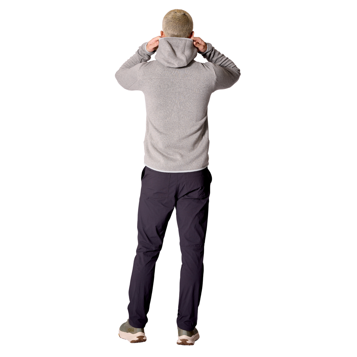 Rab Men's Ryvoan Hooded Hoody Hoodie Full Zip Fleece Light Zinc LZN QFG-78