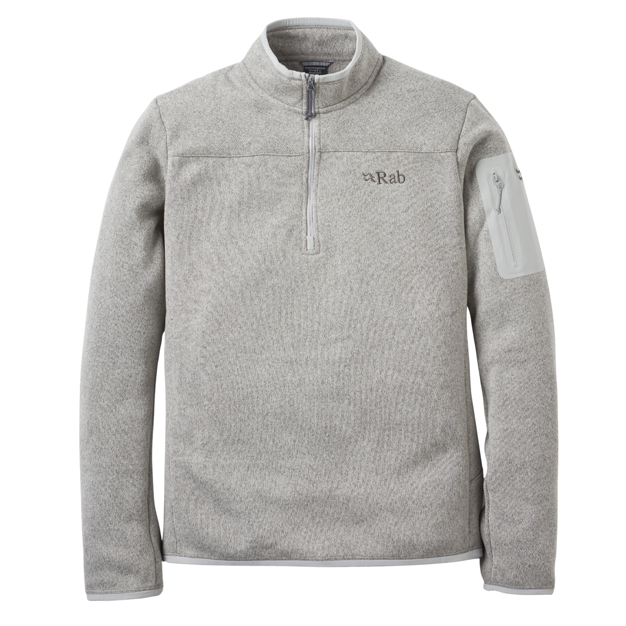 Rab Men's Ryvoan Pull-On Half Zip Fleece Top Light Zinc LZN QFG-82