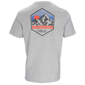Rab Men's Stance Mountain Peak Organic Cotton Short Sleeve Tee (Grey Marl)