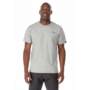 Rab Men's Stance Mountain Peak Organic Cotton Short Sleeve Tee (Grey Marl)