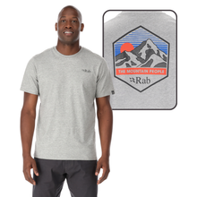 Load image into Gallery viewer, Rab Men&#39;s Stance Mountain Peak Organic Cotton Short Sleeve Tee (Grey Marl)
