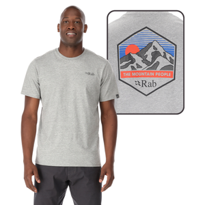 Rab Men's Stance Mountain Peak Organic Cotton Short Sleeve Tee (Grey Marl)