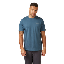 Load image into Gallery viewer, Rab Men&#39;s Stance Mountain Peak Short Sleeve Tee (Orion Blue)
