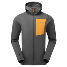 Load image into Gallery viewer, Rab Men&#39;s Superflux Full Zip Hooded Fleece (Graphene)
