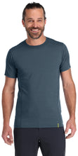 Load image into Gallery viewer, Rab Men&#39;s Syncrino Merino Blend Base Layer Short Sleeve Technical Tee (Orion Blue)
