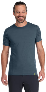 Rab Men's Syncrino Merino Blend Base Layer Short Sleeve Technical Tee (Orion Blue)