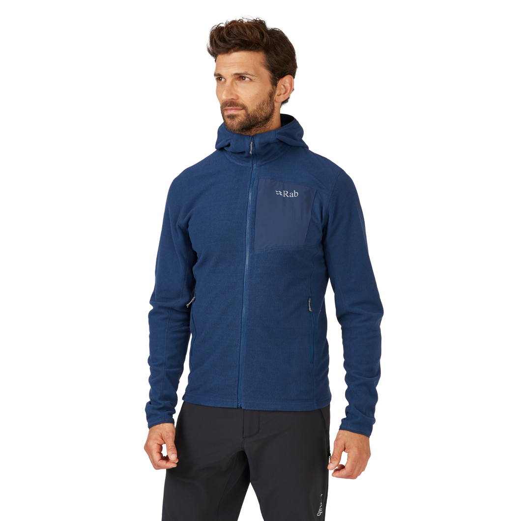 Rab Men's Tecton Hooded Full Zip Fleece (Deep Ink)