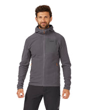 Load image into Gallery viewer, Rab Men&#39;s Tecton Full Zip Hooded Fleece (Graphene)
