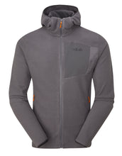 Load image into Gallery viewer, Rab Men&#39;s Tecton Full Zip Hooded Fleece (Graphene)
