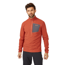 Load image into Gallery viewer, Rab Men&#39;s Tecton Pull-On Half Zip Fleece (Red Clay)
