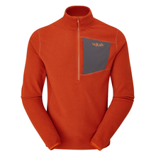 Load image into Gallery viewer, Rab Men&#39;s Tecton Pull-On Half Zip Fleece (Red Clay)
