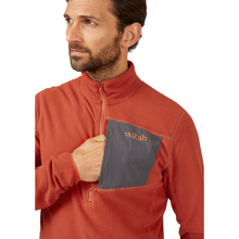 Load image into Gallery viewer, Rab Men&#39;s Tecton Pull-On Half Zip Fleece (Red Clay)
